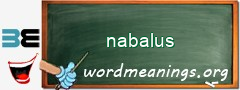 WordMeaning blackboard for nabalus